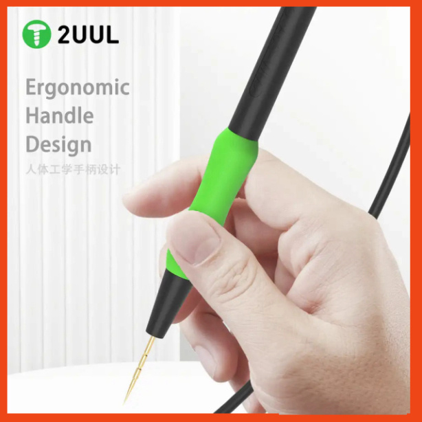 Que đo đồng hồ vạn năng 2UUL MT01 đầu kim mạ vàng 0.2mm, dây silicone mềm, có đầu thay thế