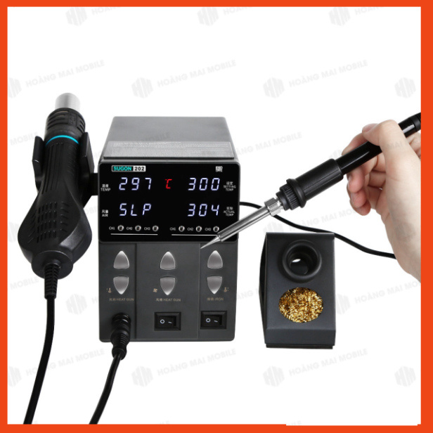 Máy hàn cầm tay 2 in 1 SUGON 202, khò liền hàn, phù hợp mũi hàn 936