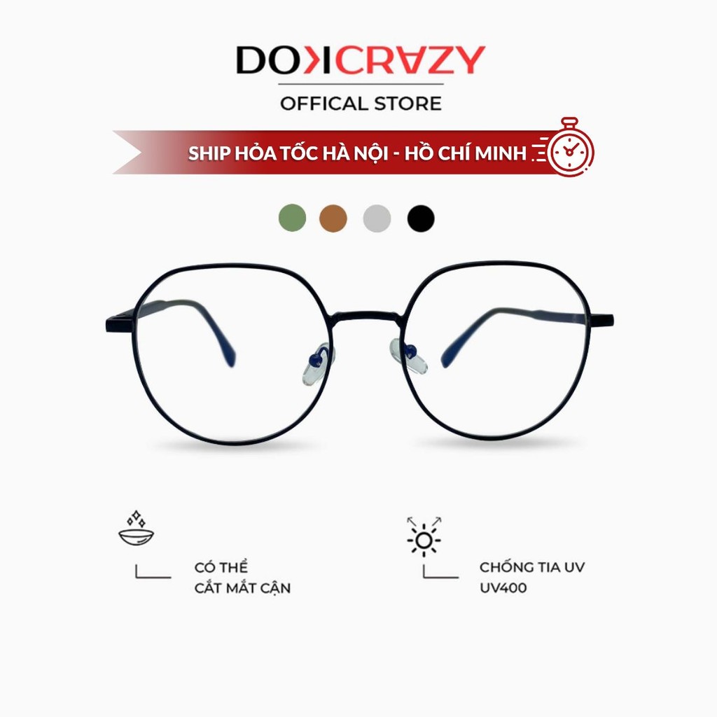 Ảnh Gọng kính DOKCRAZY - C - GAVIN hợp kim không gỉ Hot Trend, chống ánh sáng xanh, chống tia UV, unisex 1