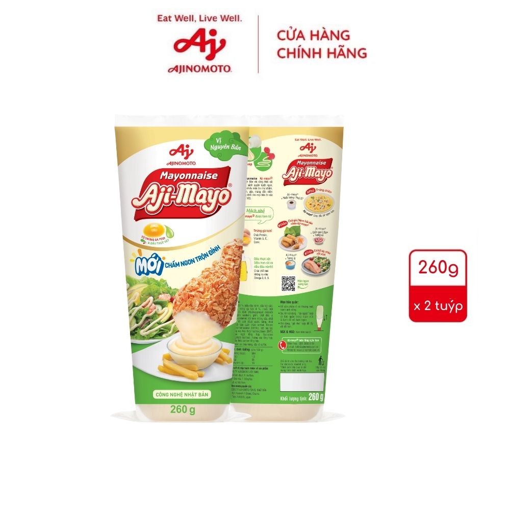 Ảnh Combo 2 Tuýp Xốt Mayonnaise Aji-mayo® Vị Nguyên Bản 260g/Tuýp 1