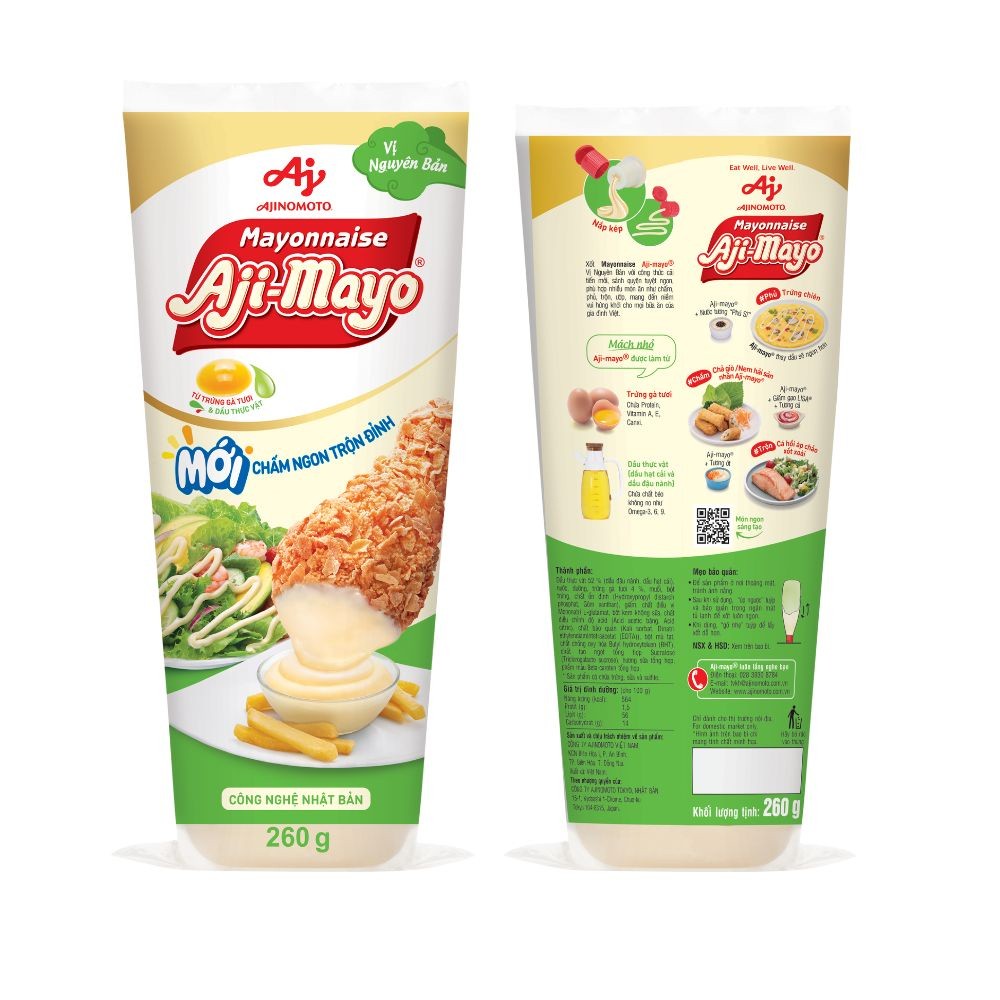 Ảnh Combo 2 Tuýp Xốt Mayonnaise Aji-mayo® Vị Nguyên Bản 260g/Tuýp 2