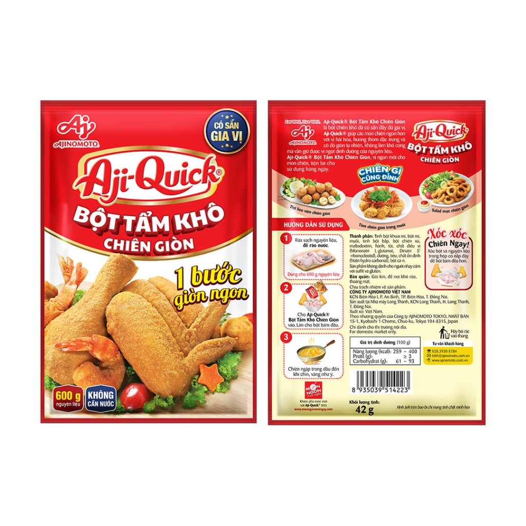 Ảnh Combo 6 Gói Aji-Quick® Bột Tẩm Khô Chiên Giòn 42g/Gói 2