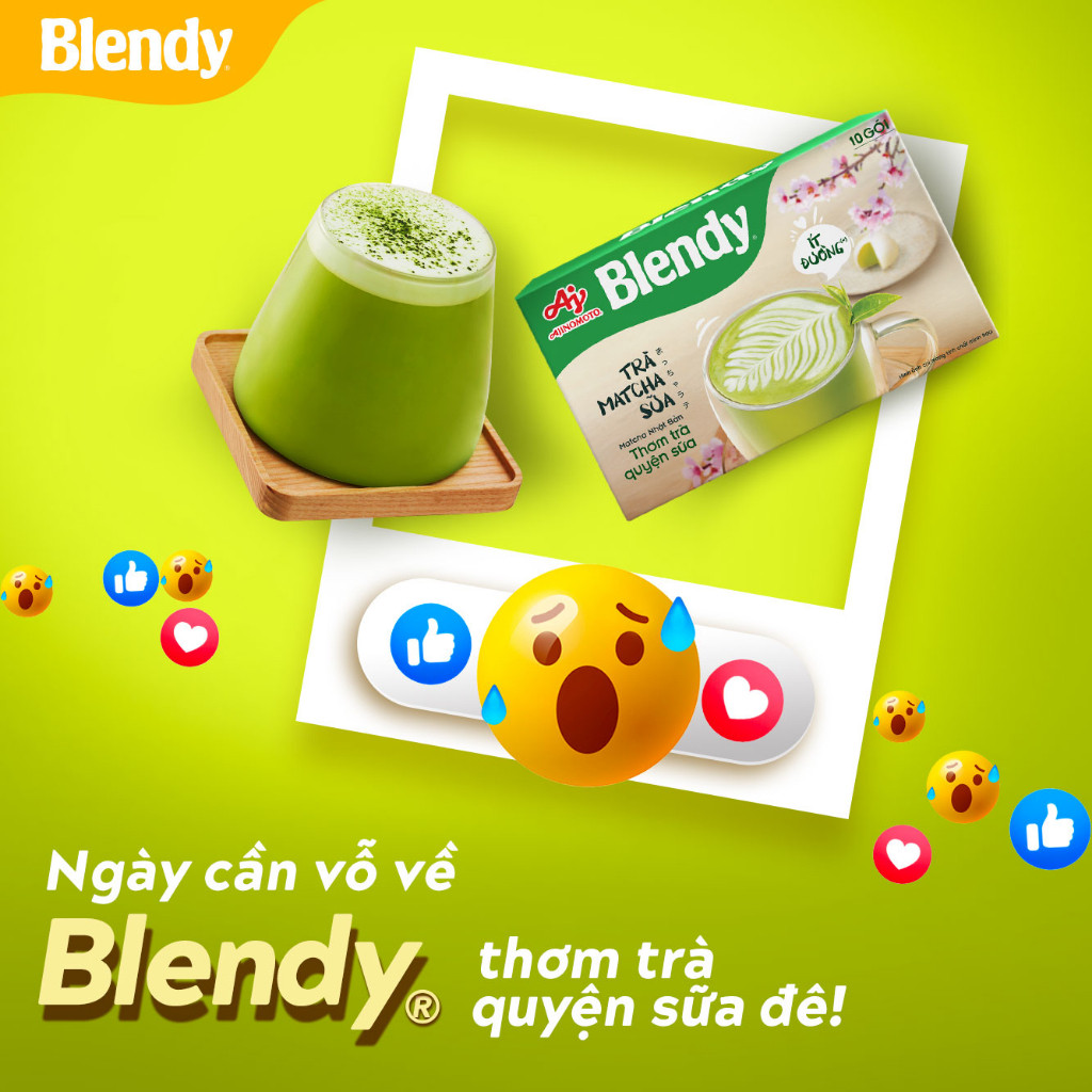 Ảnh Combo 2 Hộp Trà Matcha sữa Blendy® 160g/Hộp (1 Hộp 10 Gói) 4