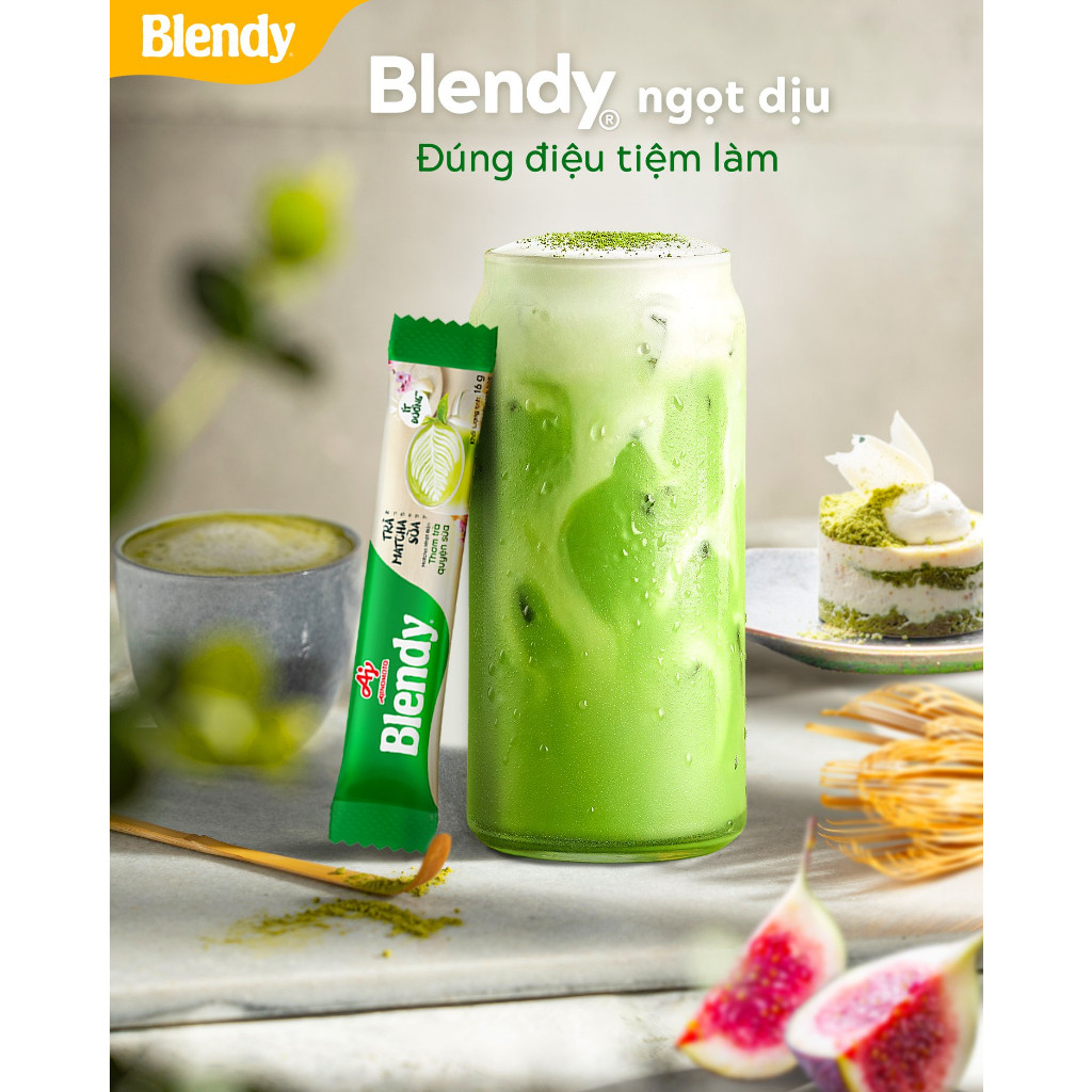 Ảnh Combo 2 Hộp Trà Matcha sữa Blendy® 160g/Hộp (1 Hộp 10 Gói) 3