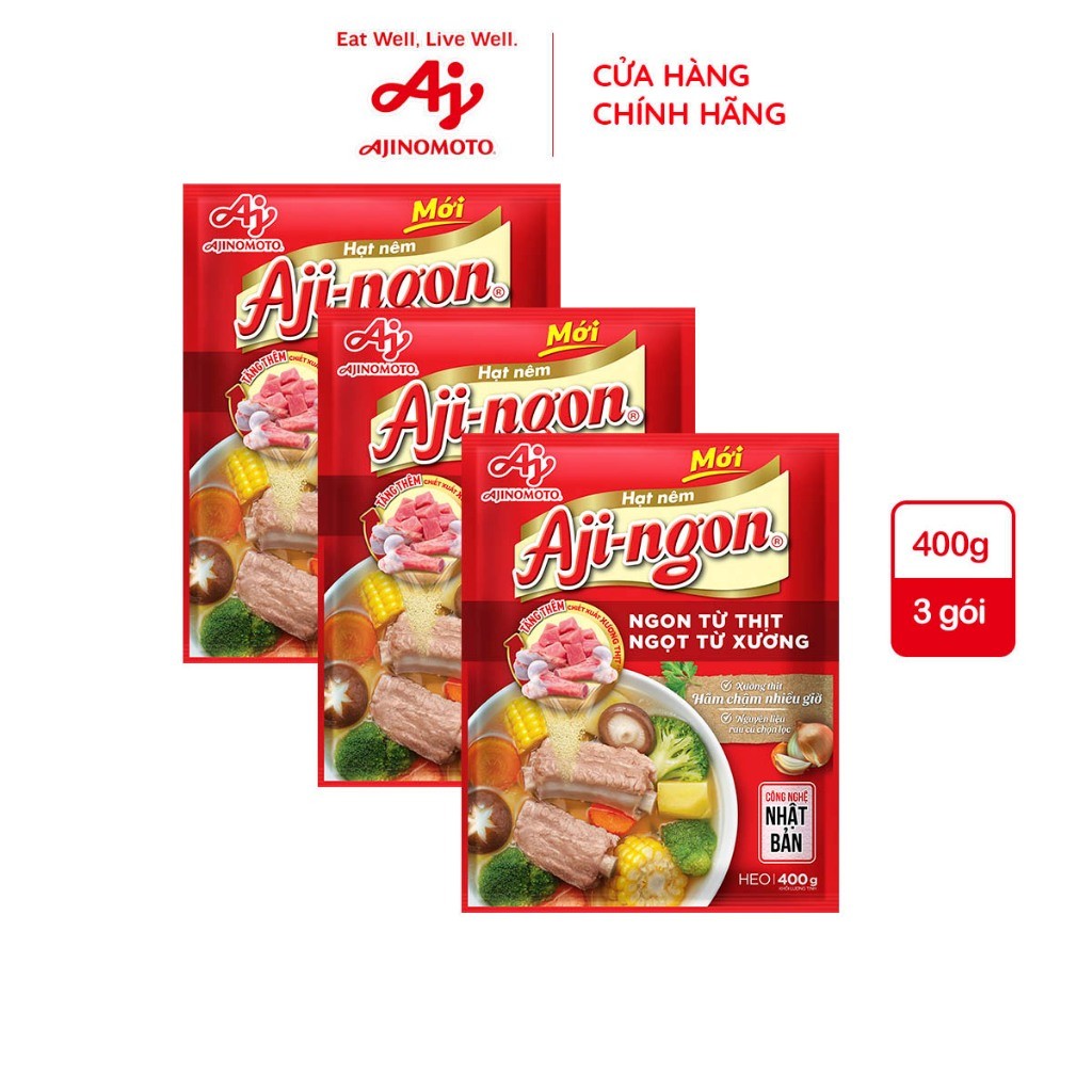 Ảnh Combo 3 Gói Hạt Nêm Aji-ngon® 400g/Gói 1