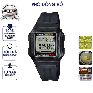 Đồng Hồ Nam Dây Nhựa Huyền Thoại Casio Chính Hãng Anh Khuê F-201WA-1ADF 522600