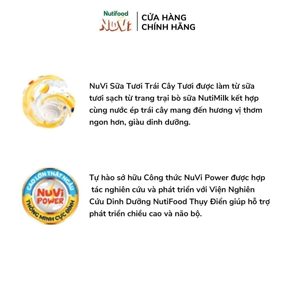 Ảnh NuVi Thùng Thức Uống Sữa Tươi Trái Cây Vị Nho 110ml (Túi 110ml x 24) 4