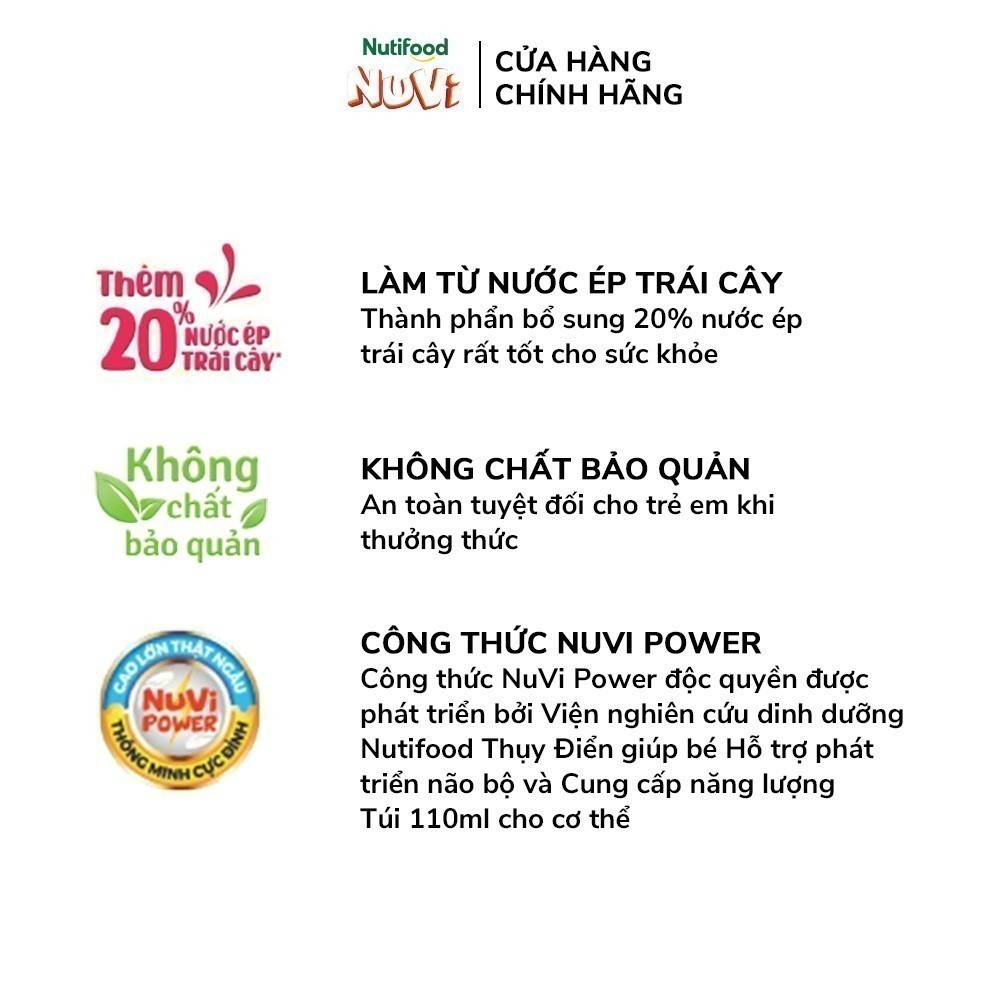 Ảnh Thùng Thạch Trái Cây NuVi Vị Nho 110ml - Không Chất Bảo Quản (Túi 110ml x 24) 4