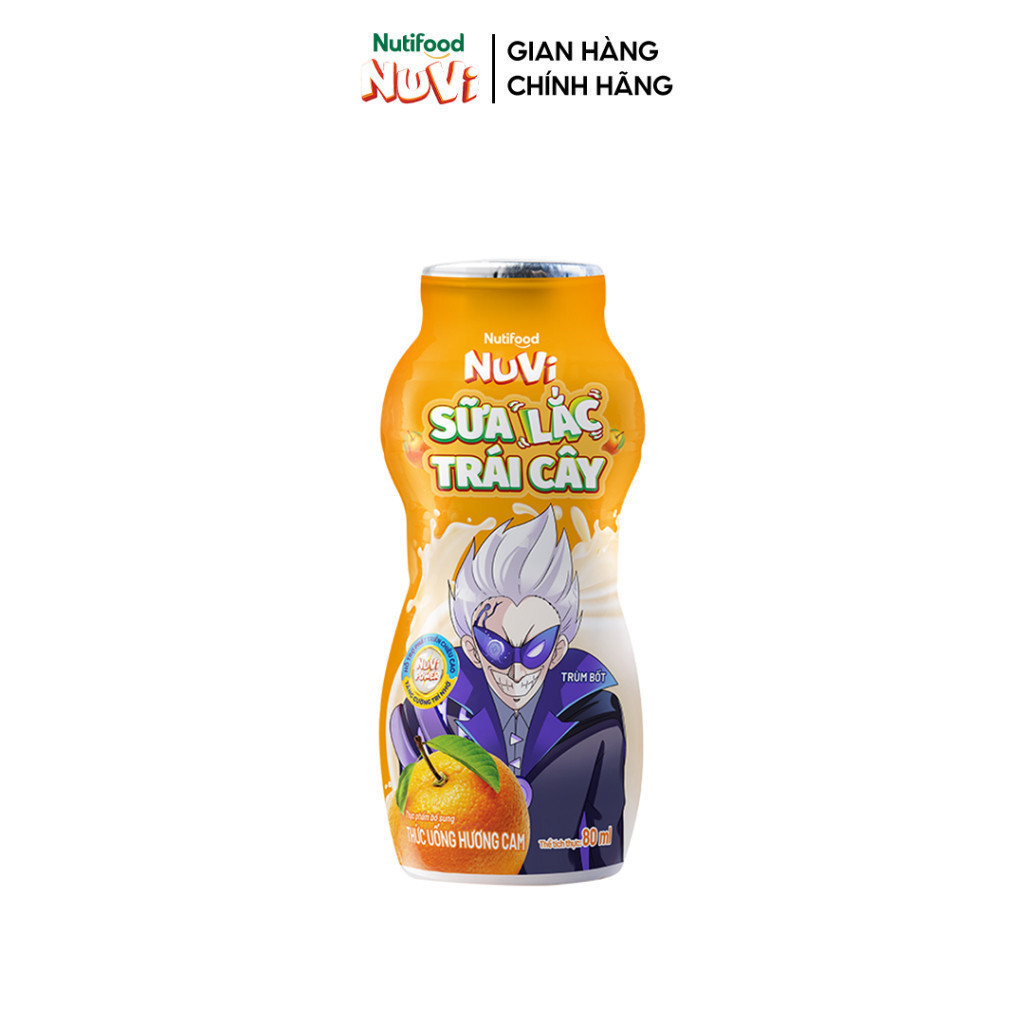 Ảnh Thùng Sữa Lắc Trái Cây NuVi Hương Cam (Chai 80ml x 48) 3
