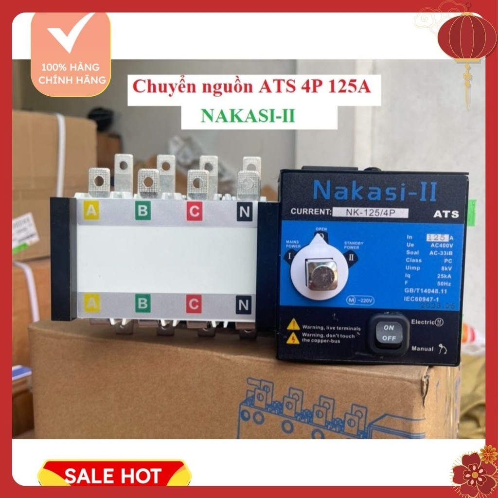 [MỚI] Cầu dao đảo chiều tự động ATS 3 pha 4 cực 100A , Chuyển nguồn ATS ...