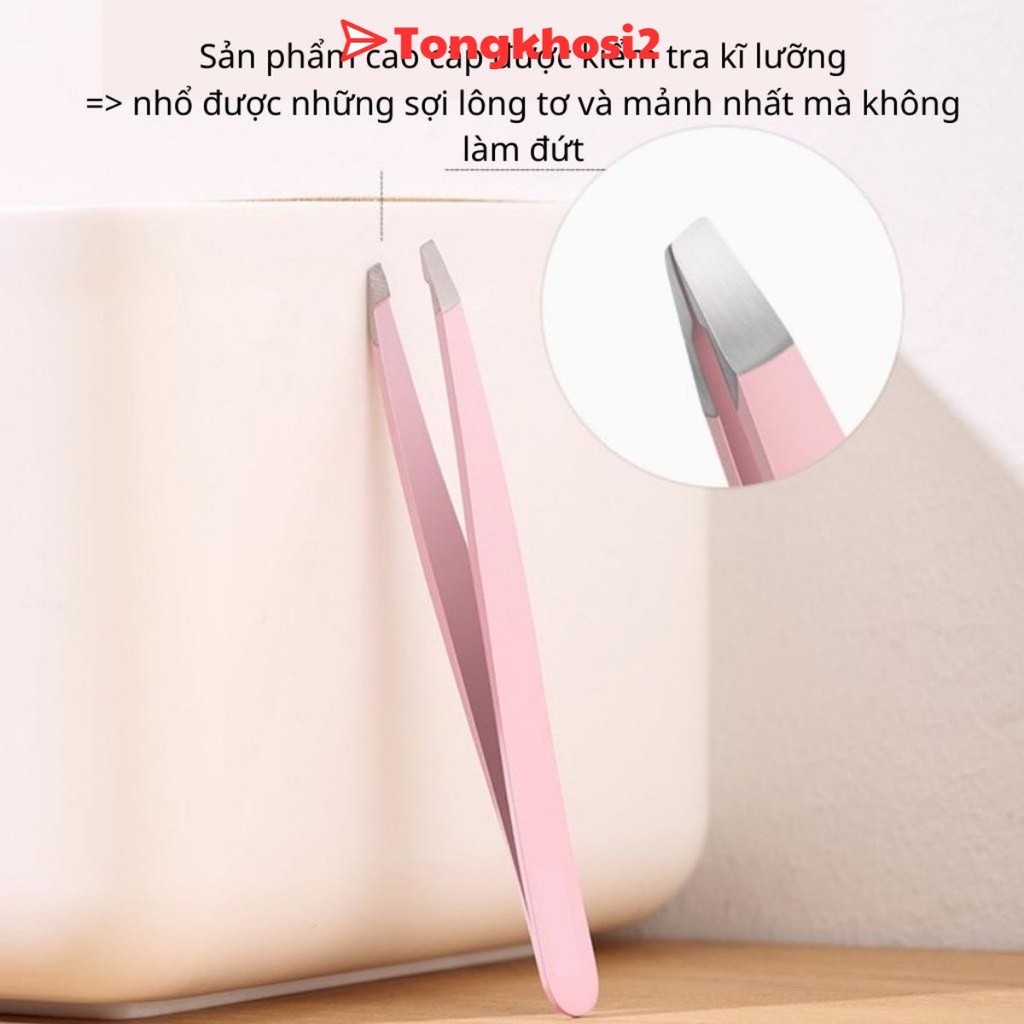 PVN66311 Set 2 Nhíp nhổ râu và tóc bạc lên hết chân mà không bị đứt ...