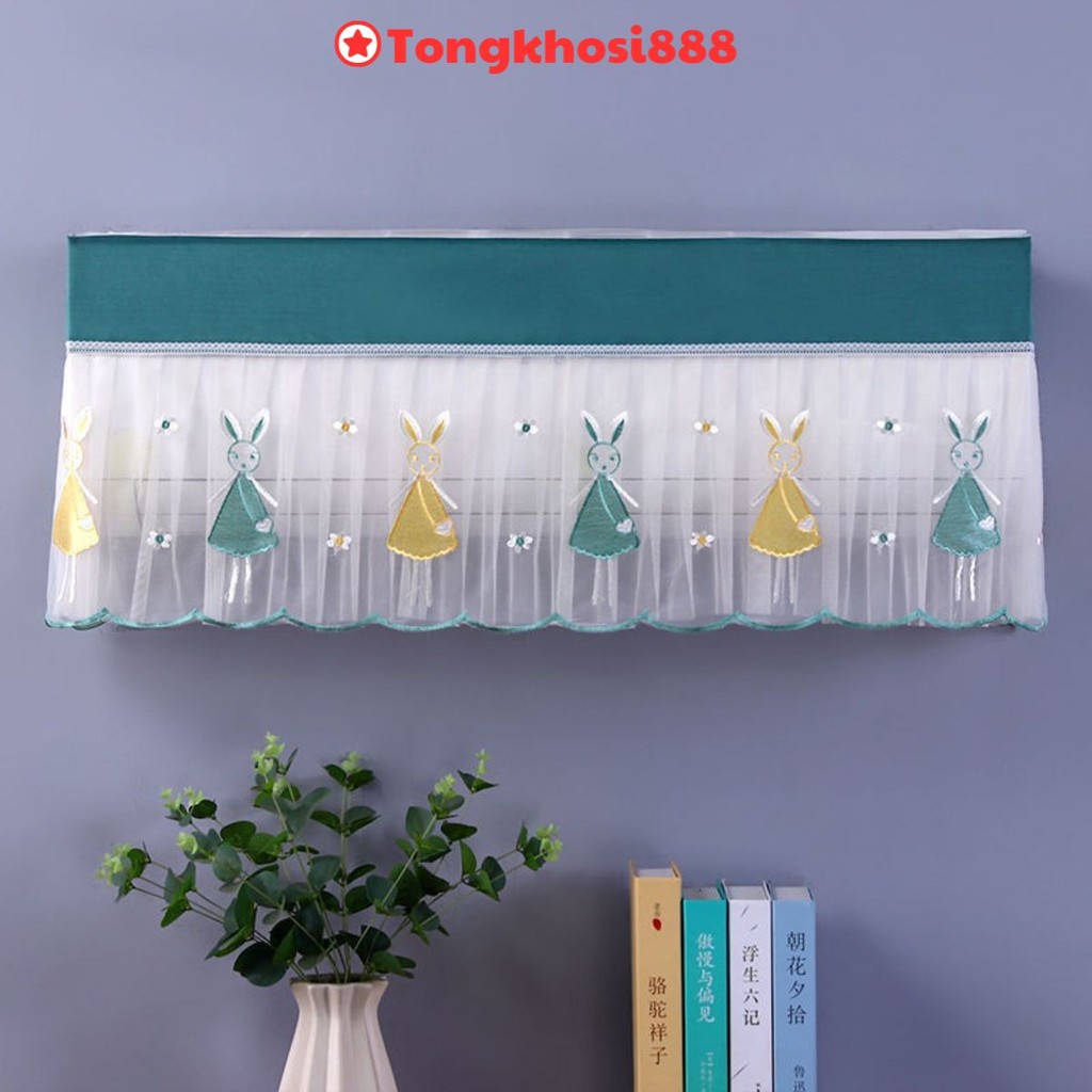 PVN32910 Tấm che bụi bọc điều hòa vải ren dễ thương (90*20cm) | Shopee ...