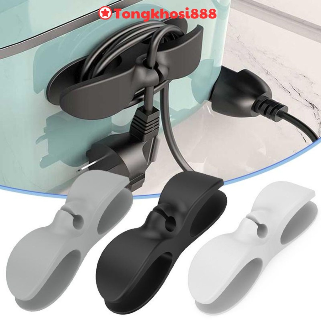 PVN49374  Dây Silicone Quấn Dây Cáp Sạc Tự Dính Đa Năng Cho Nhà Bếp