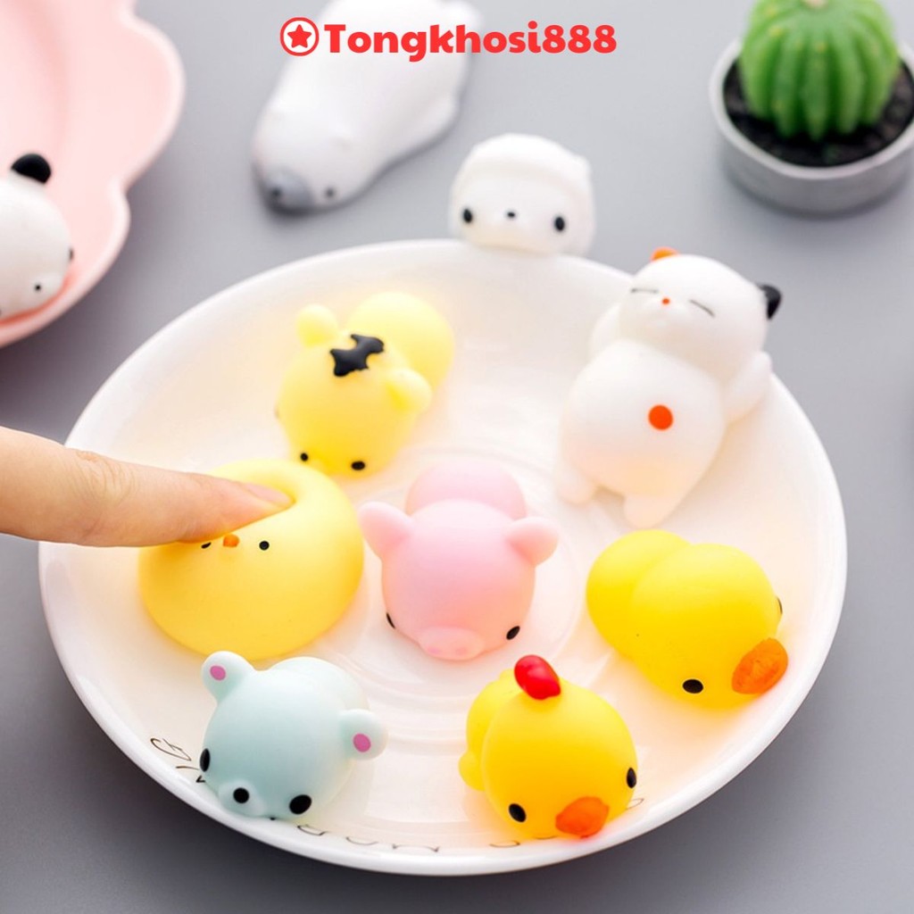 PVN46768 Đồ Chơi Bóp Tay Mềm Giảm Căng Thẳng Hình Bánh Bao/Động Vật Vui Nhộn Cho Học Sinh