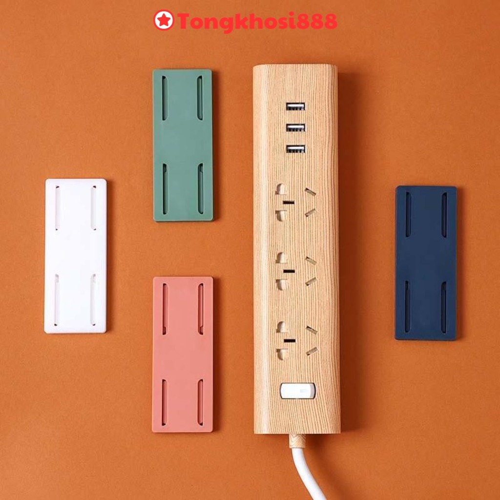 PVN58464  Miếng Dán Tường Treo Ổ Cắm Điện, Modem Wifi/ Giá Đỡ Treo Tường Cố Định Ổ Cắm Điện
