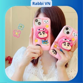 Ốp lưng iphone Shin Hồng có giá đỡ hot trend Cho 6plus/7plus/x/xs/xsm/11/12/13/14/15/pro/max/plus/promax RABBI