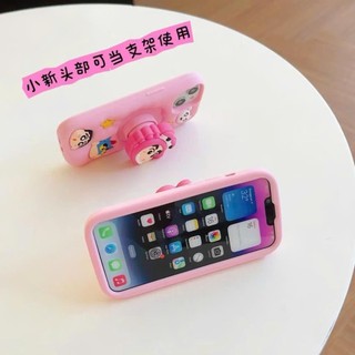 Ốp lưng iphone Shin Hồng có giá đỡ hot trend Cho 6plus/7plus/x/xs/xsm/11/12/13/14/15/pro/max/plus/promax RABBI
