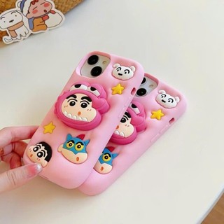 Ốp lưng iphone Shin Hồng có giá đỡ hot trend Cho 6plus/7plus/x/xs/xsm/11/12/13/14/15/pro/max/plus/promax RABBI