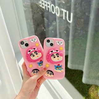 Ốp lưng iphone Shin Hồng có giá đỡ hot trend Cho 6plus/7plus/x/xs/xsm/11/12/13/14/15/pro/max/plus/promax RABBI