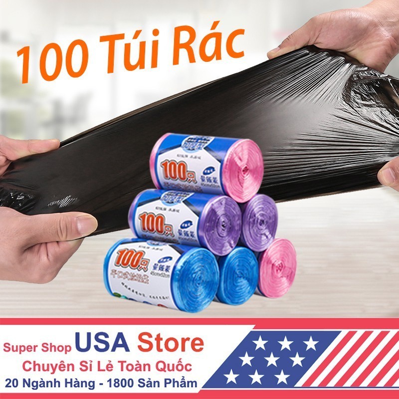 Cuộn 100 Túi Đựng Rác T7 - Bao Bịch Nilong Bọc Rác Nhiều Màu - Size ...