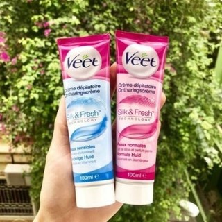 Kem tẩy lông VEET pháp 100ml cho da thường và da nhạy cảm