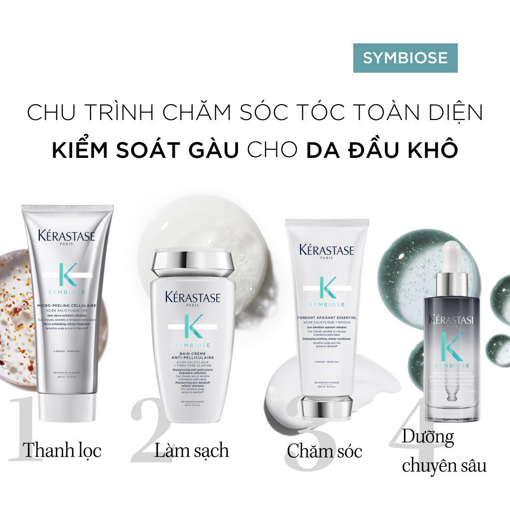 Dưỡng chất giúp kiểm soát gàu dành cho da đầu gàu Kérastase Symbiose  Intensive Anti-druff Cellular Serum 30ml | Shopee Việt Nam