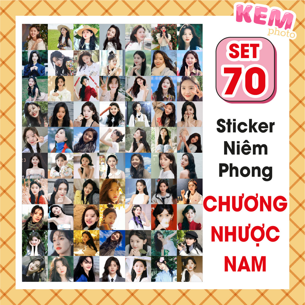SET 70 sticker niêm phong CHƯƠNG NHƯỢC NAM - Đã cắt rời - Tem dán 4x4cm ...