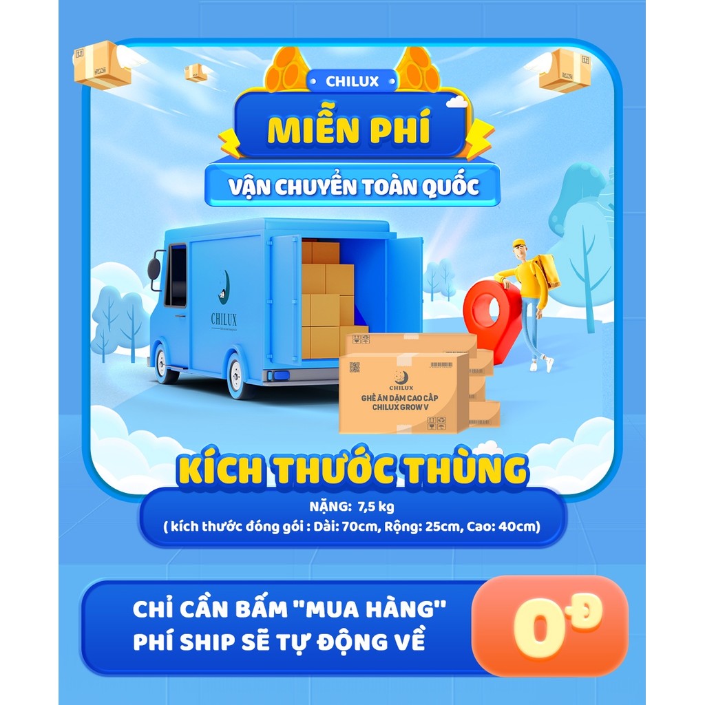 Mô tả Ghế ăn dặm cho bé Chilux Grow S - Điều chỉnh độ cao linh hoạt, ngã lưng 5 cấp độ - 10