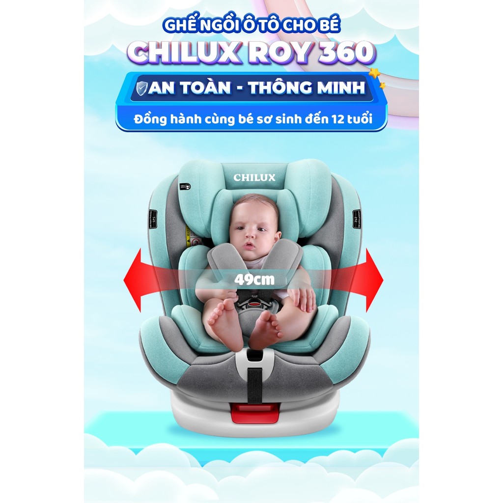 Ghế ngồi ô tô cho bé Chilux Roy 360 - Hình ảnh 3