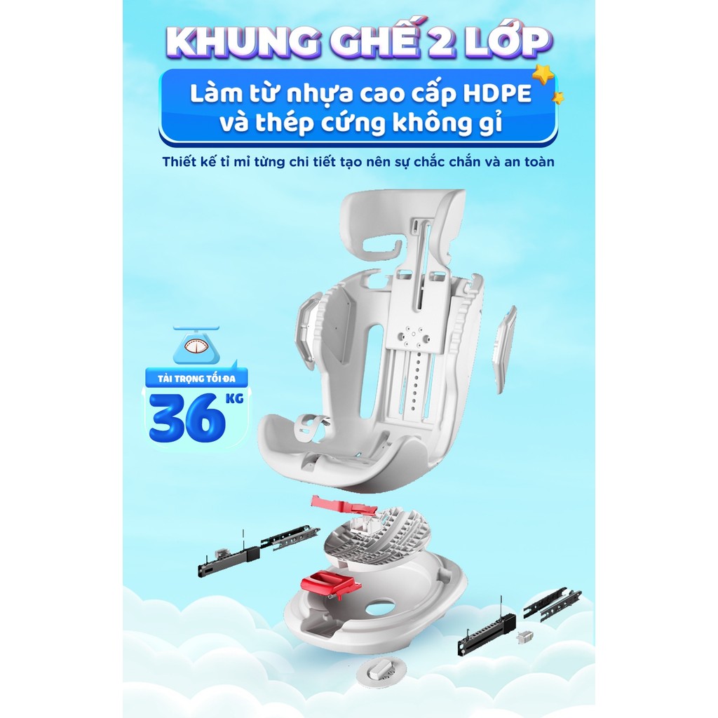 Ghế ngồi ô tô cho bé Chilux Roy 360 - Hình ảnh 5
