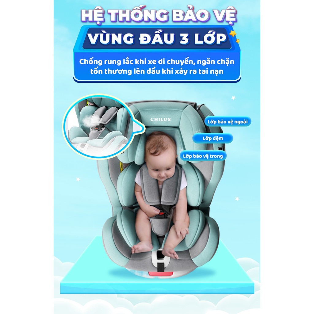 Ghế ngồi ô tô cho bé Chilux Roy 360 - Hình ảnh 6