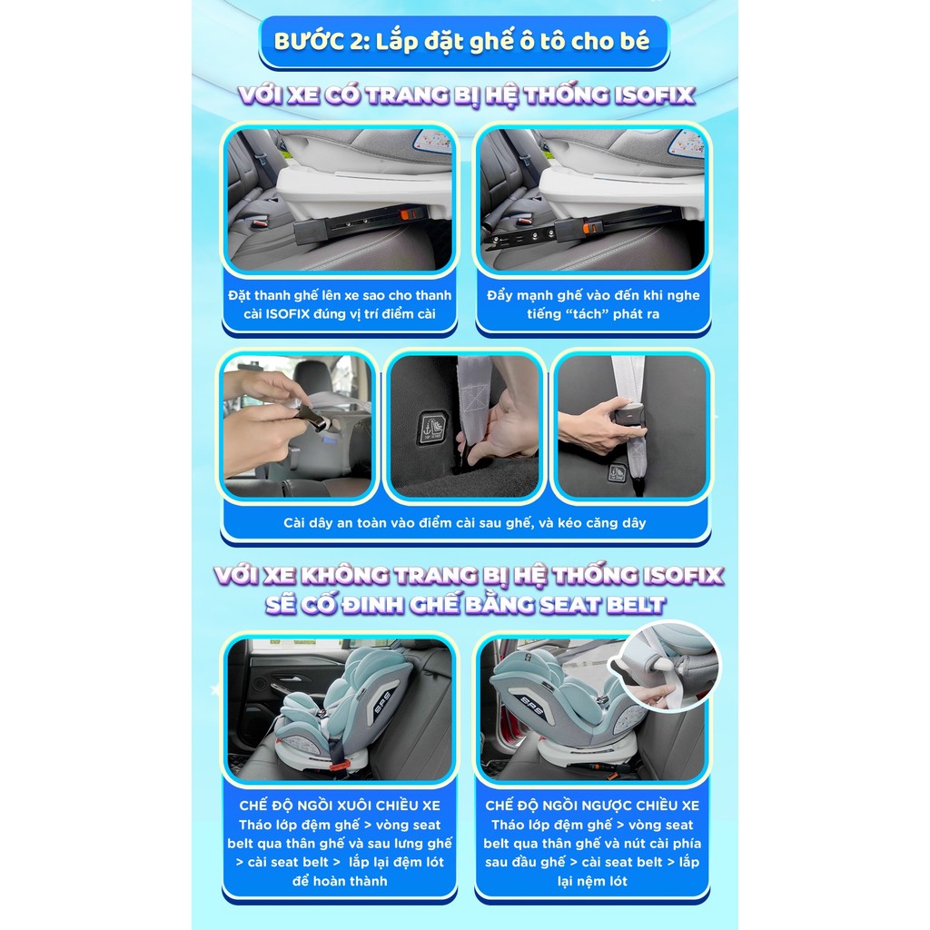 Ghế ngồi ô tô cho bé Chilux Roy 360 - Hình ảnh 11