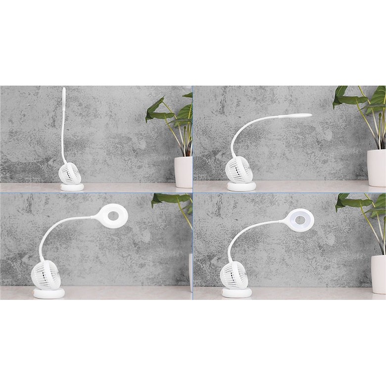 Mô tả Đèn bàn sạc led COMET CT176 4W kiêm Quạt sạc 4W, tổng công suất 8W - 1