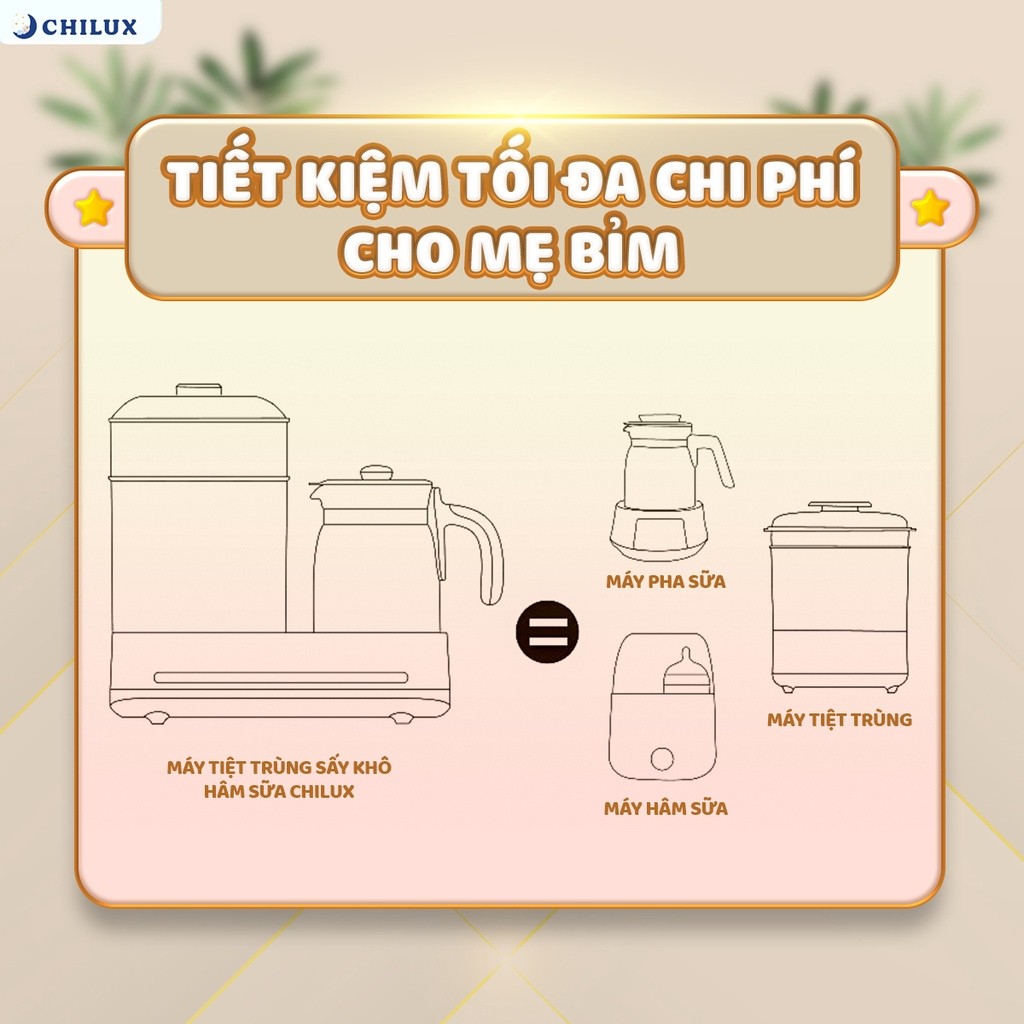 Mô tả Máy tiệt trùng sấy khô hâm sữa Chilux C1 - Bảo hành 2 năm chính hãng, miễn phí vận chuyển toàn quốc - 3