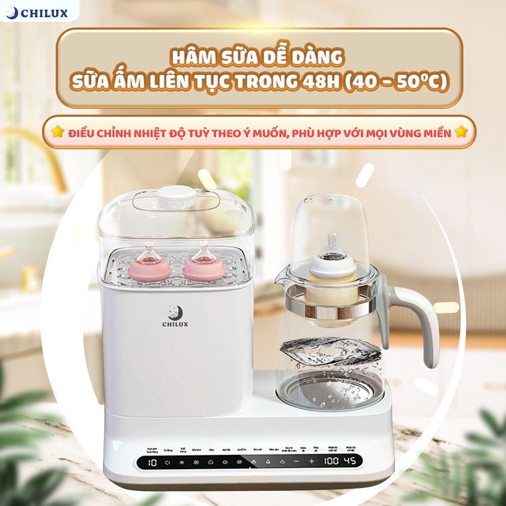 Mô tả Máy tiệt trùng sấy khô hâm sữa Chilux C1 - Bảo hành 2 năm chính hãng, miễn phí vận chuyển toàn quốc - 5