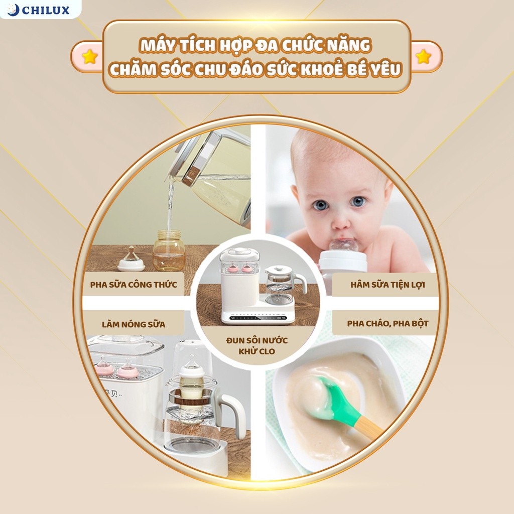 Mô tả Máy tiệt trùng sấy khô hâm sữa Chilux C1 - Bảo hành 2 năm chính hãng, miễn phí vận chuyển toàn quốc - 8