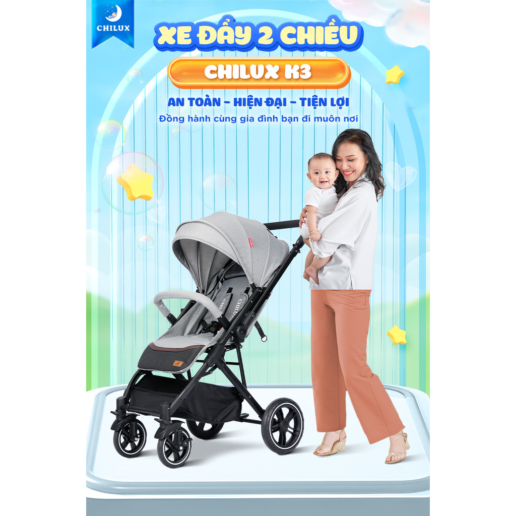 Mô tả Xe đẩy 2 chiều Chilux K3 - An toàn, Hiện đại, Tiện lợi - 1