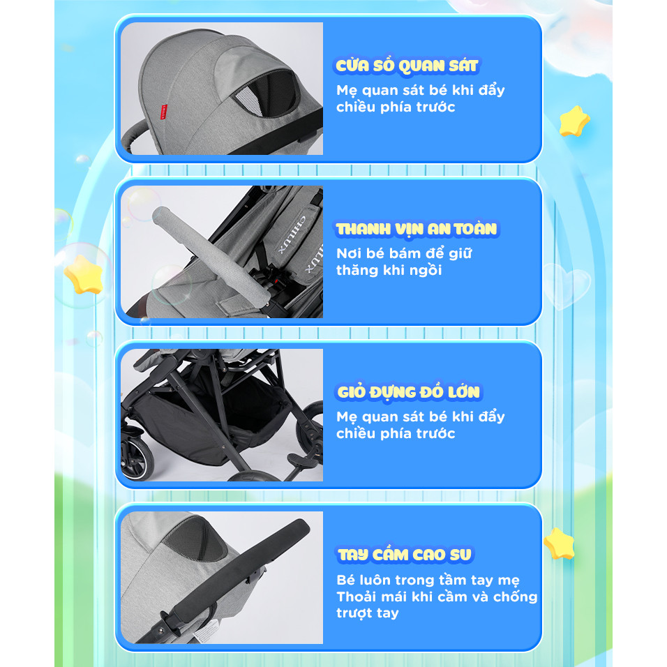 Mô tả Xe đẩy 2 chiều Chilux K3 - An toàn, Hiện đại, Tiện lợi - 4