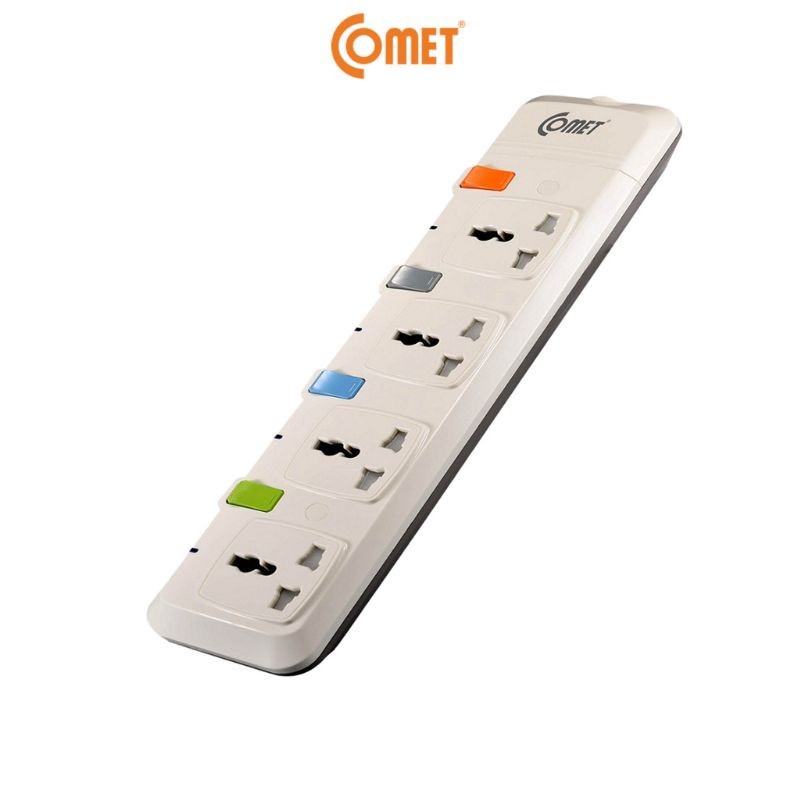 Mô tả Ổ Cắm Điện Nối Dài Comet CESG2403 2500W Dây Dài 3m,4 Lỗ 3 Chấu,4 Công Tắc, Có Nắp Lỗ Cắm  An Toàn - 1