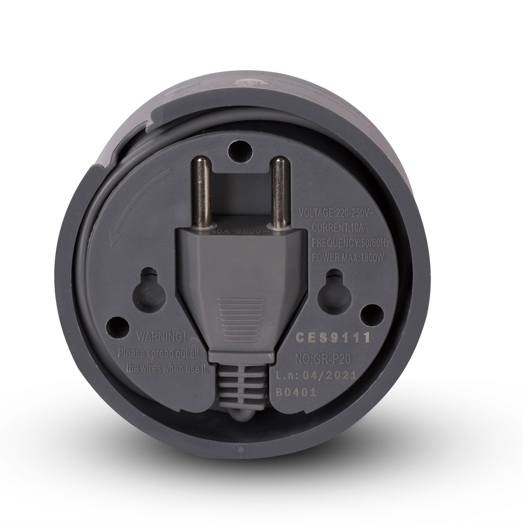 Mô tả Ổ Cắm Điện Du Lịch COMET CES9111 Dây Quay Tròn Dài 1M, 2 Ổ USB, 1 Ổ 3 Chấu, 1 Ổ 2 Chấu - 1