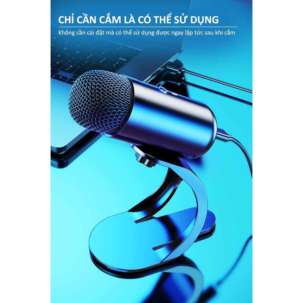 Micro thu âm livestream SIDOTECH K6 mic ribbon lọc âm chống ồn karaoke ...
