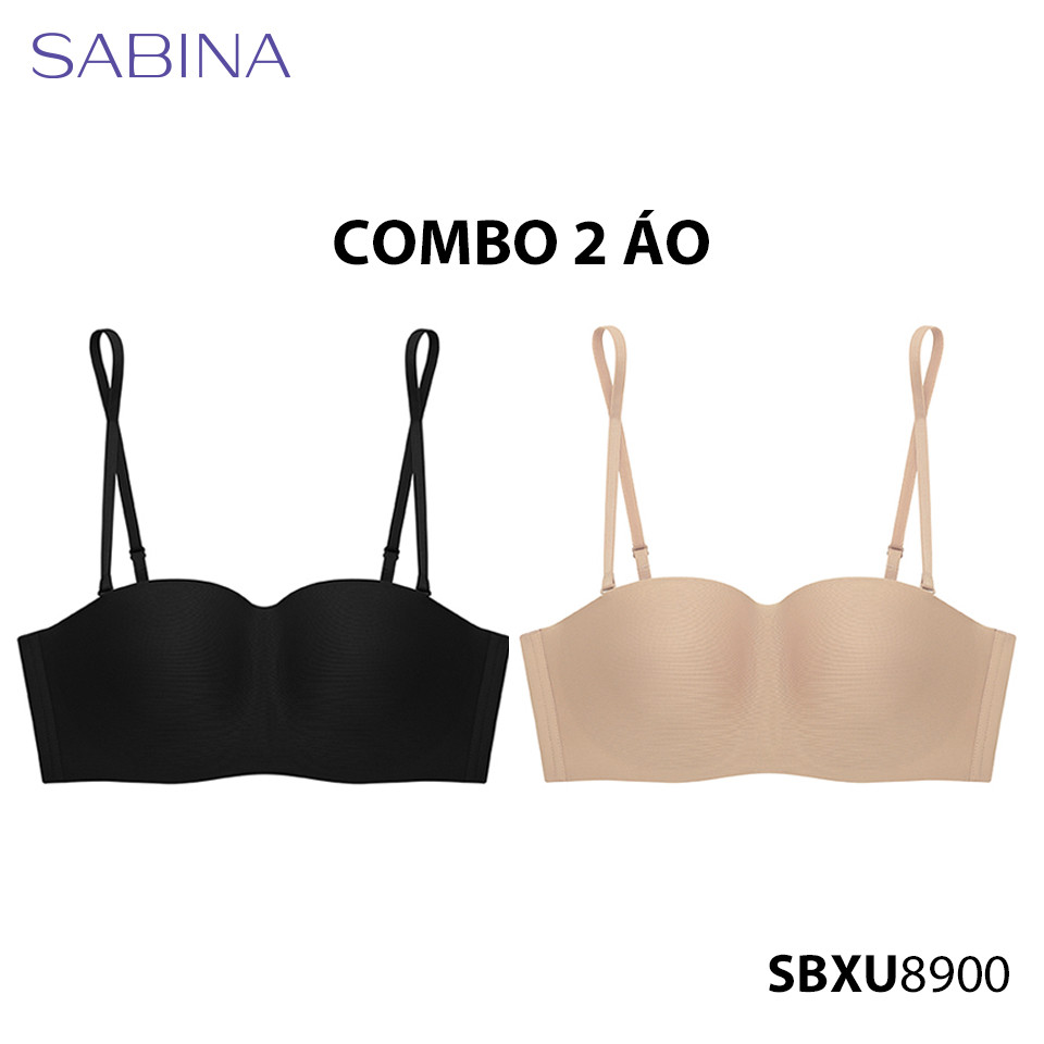 Mô tả Combo 2 Áo Lót Không Gọng Mút Mỏng Cup Ngang Dây Lưng Không Viền May Màu Trơn Pretty Perfect Sabina NBU23005 (SBXU8900) - 2