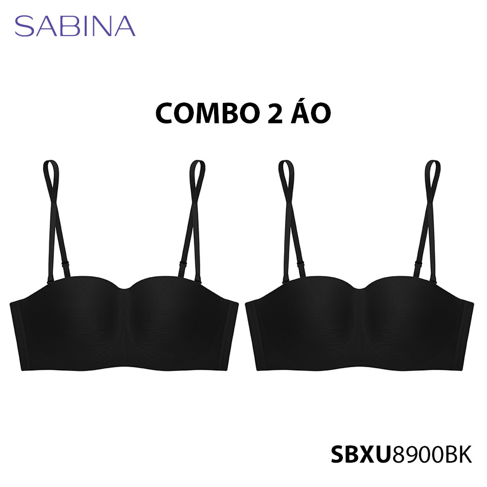 Mô tả Combo 2 Áo Lót Không Gọng Mút Mỏng Cup Ngang Dây Lưng Không Viền May Màu Trơn Pretty Perfect Sabina NBU23005 (SBXU8900) - 4