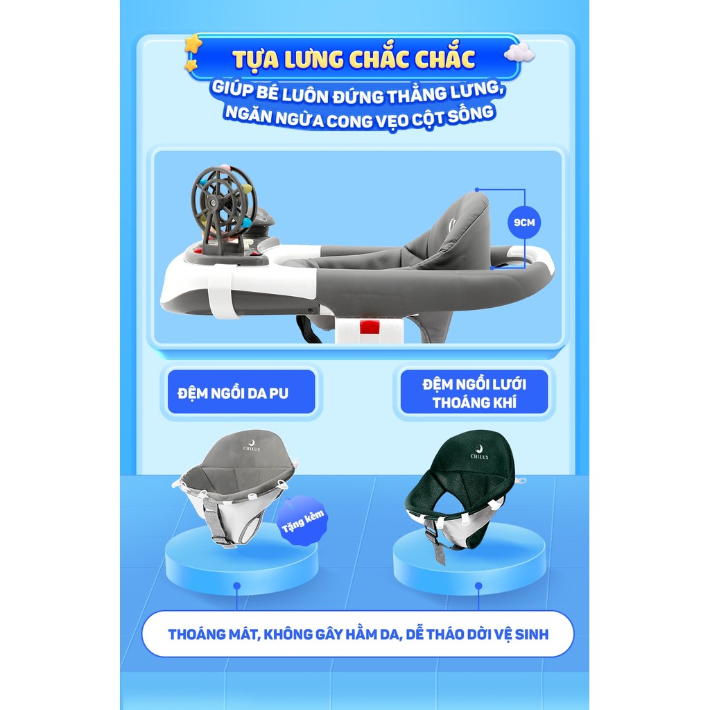Chi tiết xe tập đi Chilux Walk-S
