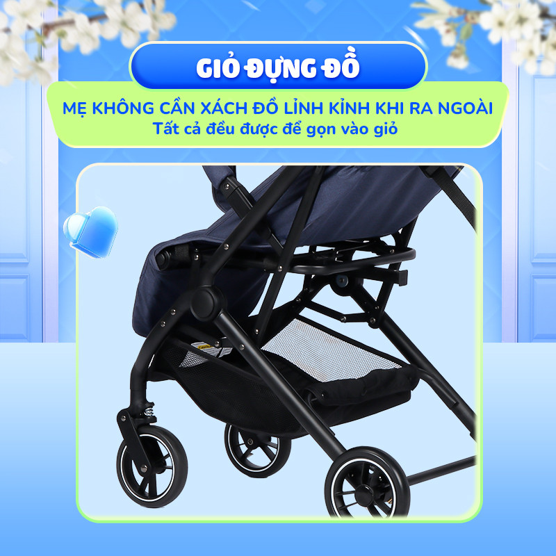 Mô tả Xe đẩy gấp gọn Chilux M02 - Thiết kế khoa học, Tính năng vượt trội - 5