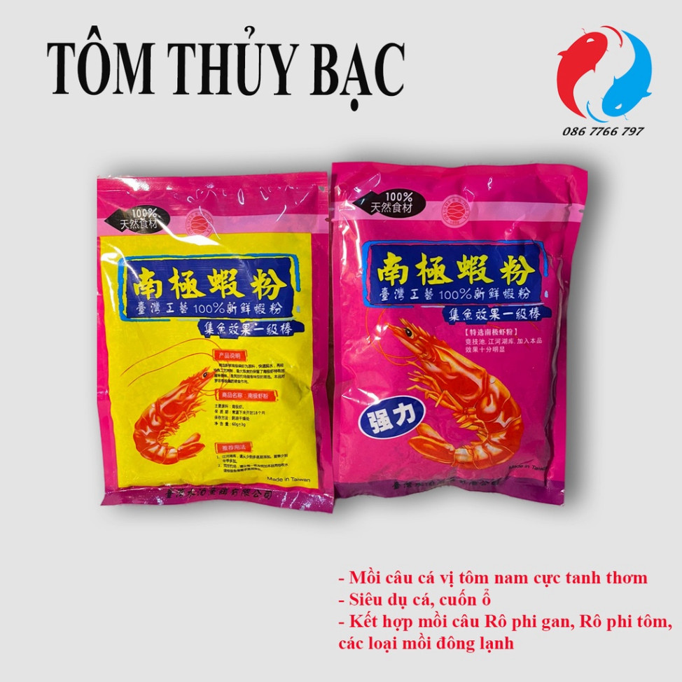 [combo 2 gói] Mồi Câu Đài Sa Phạm Tôm Thuỷ Bạc Bột Tôm Nguyên Chất 100% Chuyên Rô Phi Đồ Câu Việt Bắc nakpk1ajasz