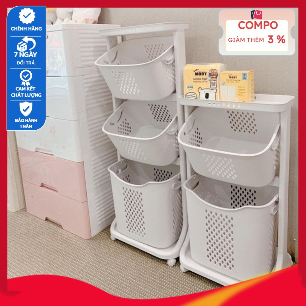 Kệ Đựng Đồ Đa Năng Rổ Kệ Nhựa 4 Tầng Có Bánh Xe Cao Cấp Đa Năng Tiện ...