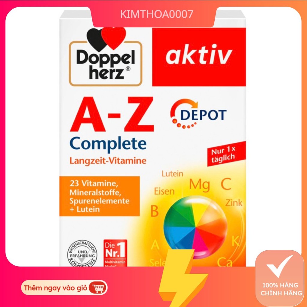[Bill Đức] Viên uống bổ sung vitamin + khoáng chất tổng hợp A-Z ...