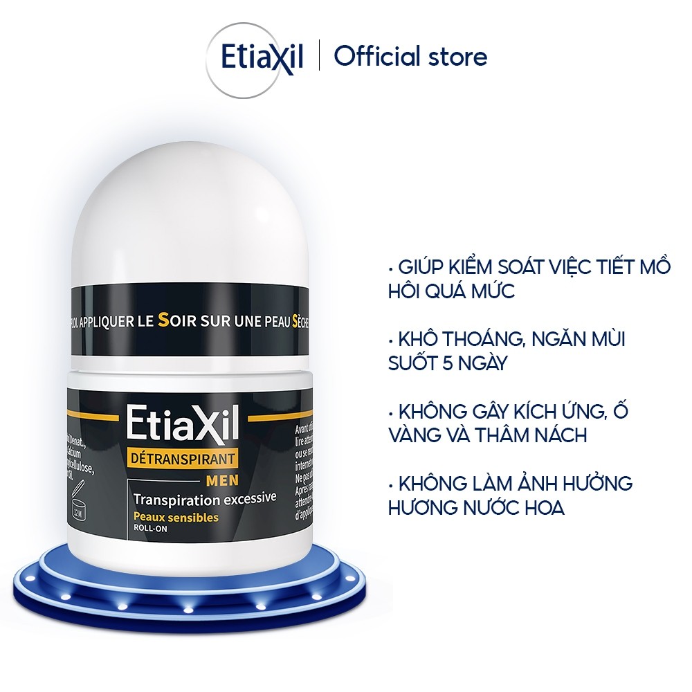 Ảnh Lăn khử mùi mồ hôi dành cho nam giới Etiaxil Men 15ml 3