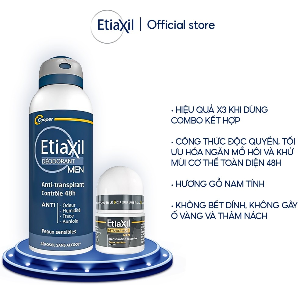 Ảnh Combo xịt khử mùi và ngăn mồ hôi 48h men 150ml & lăn khử mùi và ngăn mồ hôi chuyên sâu men 15ml 4